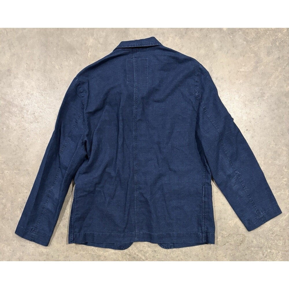 Banana Republic Heritage Jacket Mens 44R Denim Blue Field Safari BR/HTG-SF78 - Picture 2 of 9